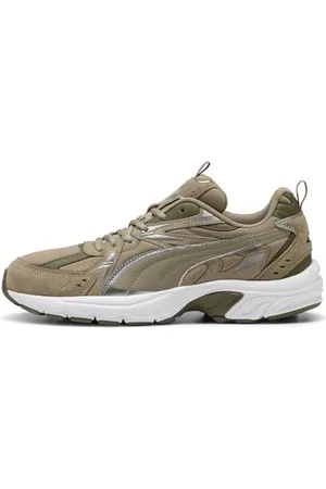 PUMA Unisex MILENIO TECH Suede Sneaker, Velvet Moss Aged Silver, 43 EU