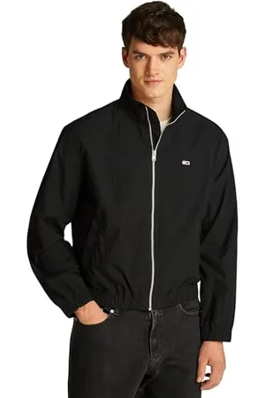 Tommy Hilfiger Herren Windbreaker Jacke Essential Stehkragen, Schwarz (Black), XXL