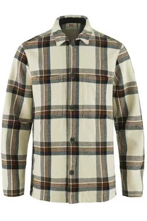 Fjällräven FJALLRAVEN 12600226-113-555 Singi Flannel Overshirt M T-Shirt Herren Chalk White-Dark Navy Größe XL