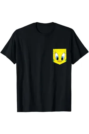 LOONEY TUNES Tweety Pie Face Faux Pocket T-Shirt