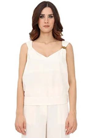 Pinko Damen Teudosia Top Crepe Fluid Trägershirt/Cami Shirt, , 42