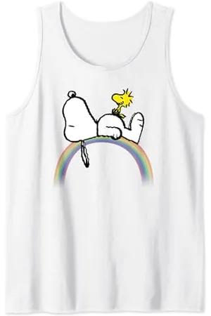Peanuts Erdnüsse Snoopy Woodstock Regenbogen Tank Top
