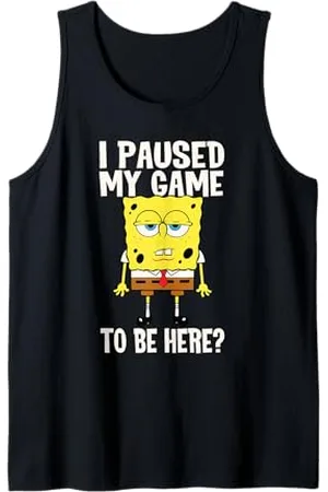 Spongebob I Paused My Game To Be Here? SpongeBob Schwammkopf Tank Top