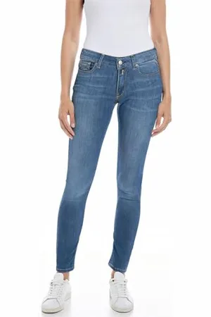 Replay Damen Jeans New Luz Skinny-Fit mit Power Stretch, (Blau), 29W / 32L