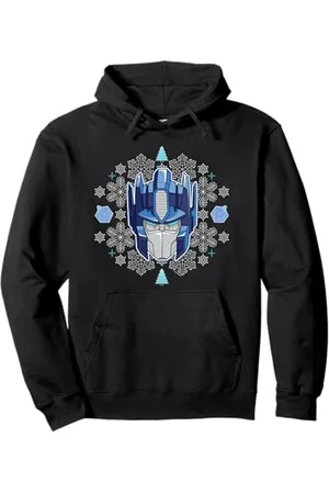 TRANSFORMERS Evergreen Christmas Optimus Face Snowflakes Pullover Hoodie