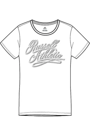 Russell Athletic A31701-UW-001 Scholl-S/S Crewneck Tee Shirt T-Shirt Damen White Größe M