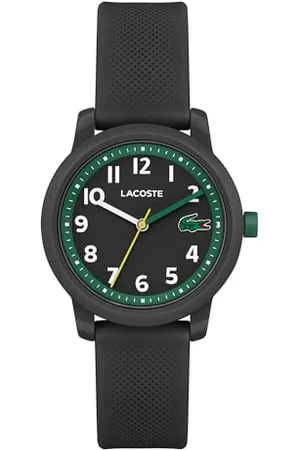 Lacoste Analog Quarzuhr für Kinder Kollektion .12.12 Kids mit Schwarzes Silikonarmband - 2030042