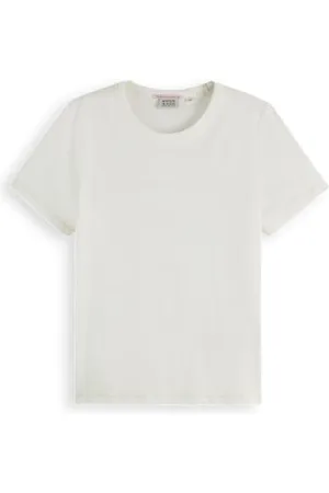 Scotch&Soda Damen T-Shirt Core Flatlock Artwork Regular Fit T-Shirt, ,XL