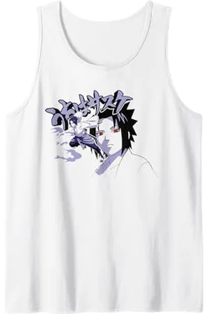Naruto Shippuden Sasuke Curse Symbol with Jutsu Tank Top