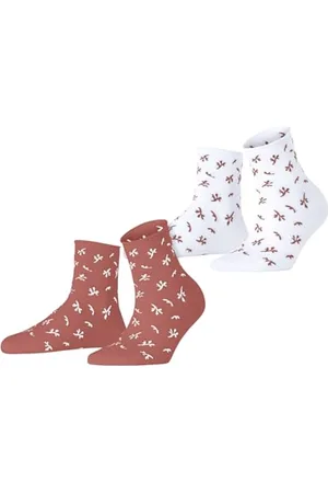 ESPRIT Damen Socken Twig W Sso Baumwolle gemustert 2 Paar, , 35-38