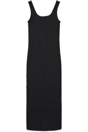 VERO MODA Damen Vmchloe Sl 7/8 Dress JRS Ga Noos, Black, X-Small