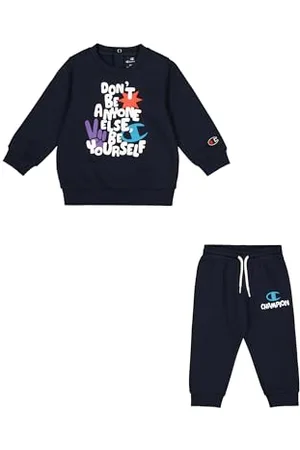Champion Legacy Play With Graphics TD (306916) – Ultraleichtes Powerblend Fleece Crewneck Full, Navy (NNY), 18 Monate (86), Jungen FW24
