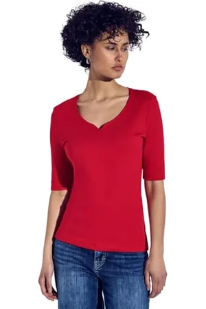 Street one Damen A323163 T-Shirt mit Herzausschnitt, , 38