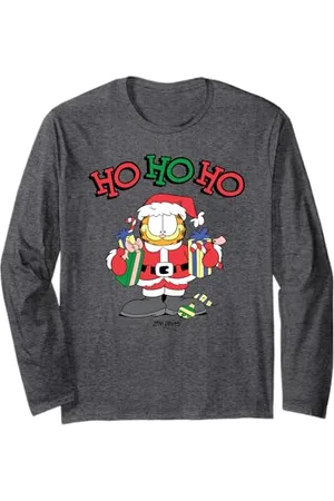 Garfield Ho Ho Ho mit Weihnachtsgeschenken Langarmshirt