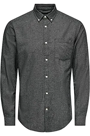 Only & Sons ONLY&SONS Herren ONSNEIL Life LS Organic Oxford SHIRTNOOS Hemd, Black, M
