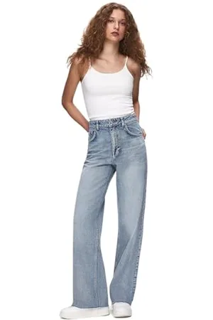 LTB LTB Damen Jeans Danica L - High Waist - Wide Fit W27-W34 Baumwolle Stretch, Größe:33W / 30L, Farbe:16059-55681 Jaelle Wash