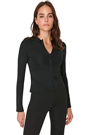 Trendyol Damen Gerade Lange Ärmel Tailliert Die Bluse