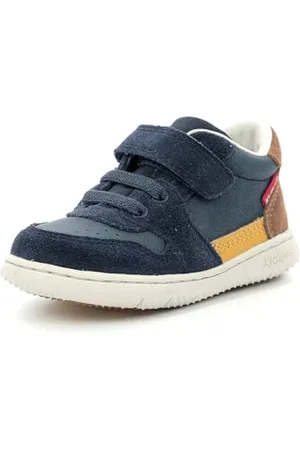 Kickers Jungen Unisex Kinder Kickbuvar Sneaker, Marineblau, Schwarz, Camel, 25 EU