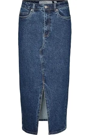 VERO MODA VMVERI HR Calf Denim Skirt GA NOOS