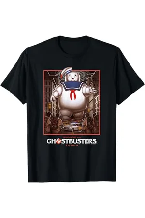 Ghostbusters T-Shirt Halloween Cartoon Crew-Neck Classic Fit Short Sleeve S