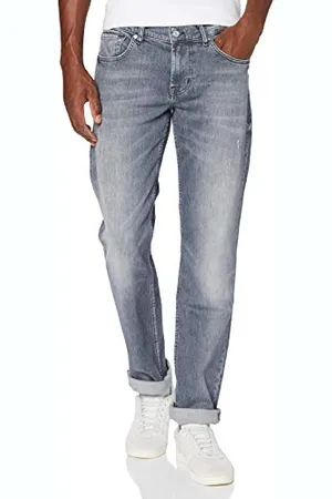 7 for all Mankind Damen Slim Jeans, Grey, 40