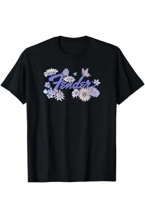 Fender Spring Time Animals And Flowers Distressed Logo T-Shirt