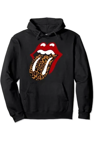 The Rolling Stones Rolling Stones Klassische Leopardenzunge Pullover Hoodie