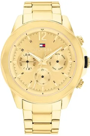 Tommy Hilfiger Multi Zifferblatt Quarz Uhr für Herren mit Goldfarben Edelstahlarmband - 1792060
