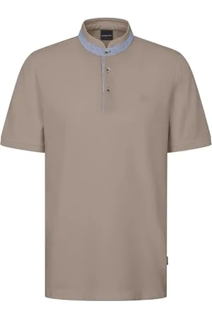 Bugatti Herren Poloshirt Stehkragen Basic Kurzarm Modern Fit