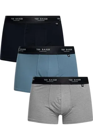 Ted Baker Herren Tbb02 Badehose, schwarz/weiß/grau, M (3er Pack)