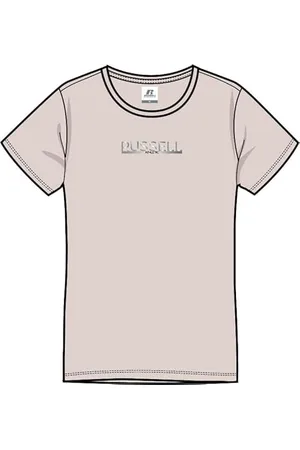 Russell Athletic Damen T-Shirt, Pastellfarbener Aufnäher, Medium