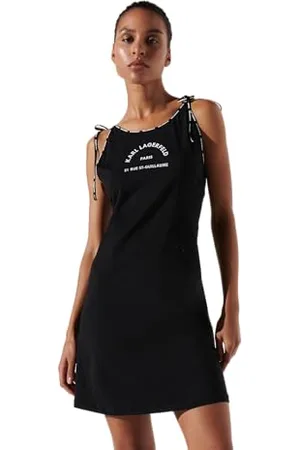 Karl Lagerfeld Logo kurzes Strandkleid, , XL