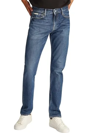 Calvin Klein Herren Jeans Hose Slim mit Stretch, Blau (Denim Medium), 32W/34L