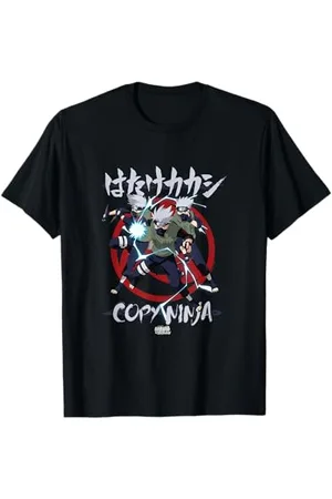 Naruto Offiziell lizenziertes Kakashi Copy Ninja Herren Unisex-Jugendliche S Kurzarm T-Shirt