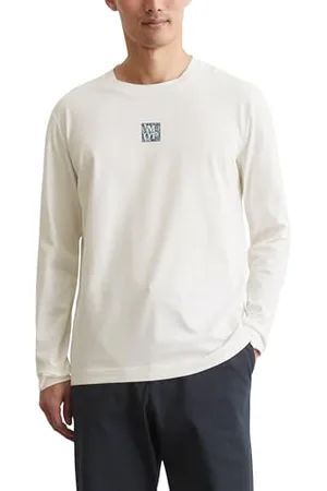 Marc O’ Polo Marc OߴPolo Herren Langarmshirt aus Bio-Baumwolle Basic, Cremefarben , L