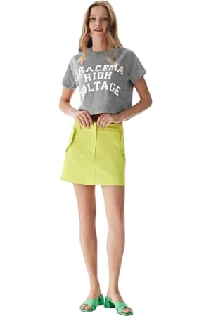 LTB Damen Freizeit-Top Cenoko aus Baumwolle Ärmellos mit Crew Neck - Größe M in Grau