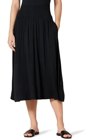 Amazon Damen Midirock aus Jersey zum Hineinschlüpfen, , XXL