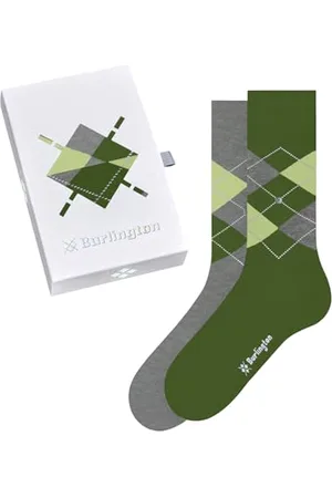 Burlington Herren Socken Basic Gift Box M So Baumwolle gemustert 2 Paar, , 40-46