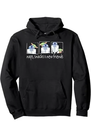 STAR WARS The Mandalorian R2-D2 the Child Naps Snacks & New Friends Pullover Hoodie