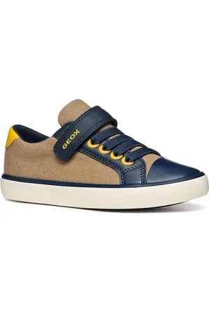 Geox J GISLI Boy B Sneaker, Camel/Navy, 28 EU