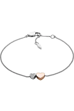 Fossil Armband Für Frauen Vintage-Motive, 16,5 Cm + 0,4 Cm Silber Edelstahlarmband, JF03095998