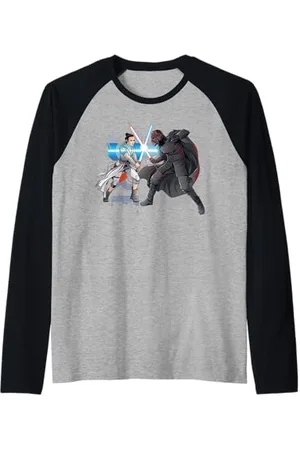 STAR WARS The Rise of Skywalker Rey and Kylo Battle Raglan
