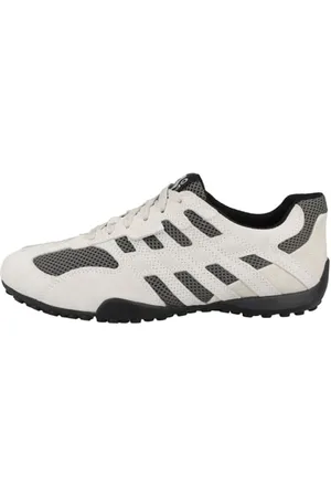 Geox Herren U Snake ORIGINAL A Sneaker, Off White/Dk Grey, 46 EU