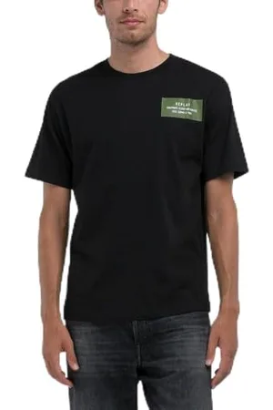 Replay Herren T-Shirt Kurzarm Oversized, Schwarz (Black 098), XS