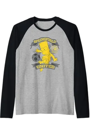 The Simpsons Soccer Bart Simpson Springfield United Raglan