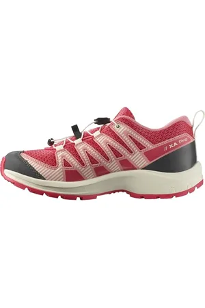 Salomon Junior XA PRO V8 J Rouge Red/Almon, Vielseitige Wanderschuhe für Komfort, Ideal für Wandern und Trailrunning bei Outdoor-Abenteuern. 35