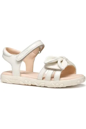 Geox J Haiti Girl Sandal, White, 32 EU