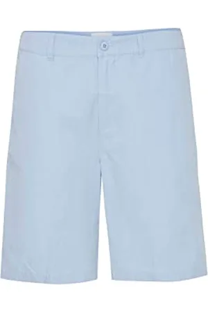 Casual Friday CFPeterson Herren Chino Shorts Bermuda Kurze Hose Leinenshorts Leinen Mix Relaxed Fit, Größe:L, Farbe:Chambray Blue (154030)