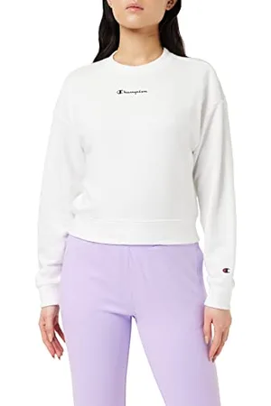 Champion Damen Legacy American Classics Powerblend Terry Small Logo Crop Boxy Crewneck Sweatshirt, , XXL
