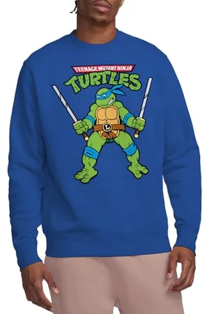 Teenage Mutant Ninja Turtles Unisex TMNT Retro Leo Crew Sweatshirt, , M